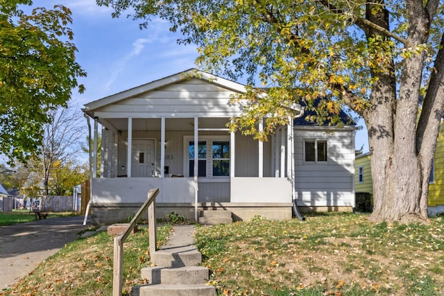 bungalow-style house featuring a porch