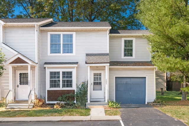 view of property featuring a garage