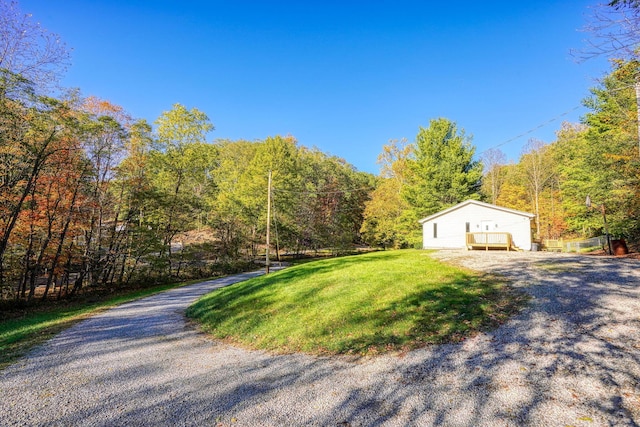 exterior space with a front yard