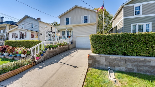 view of front of home featuring a garage