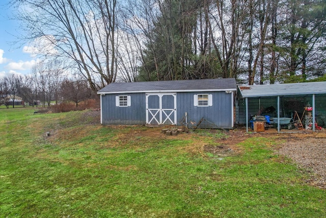 view of outbuilding