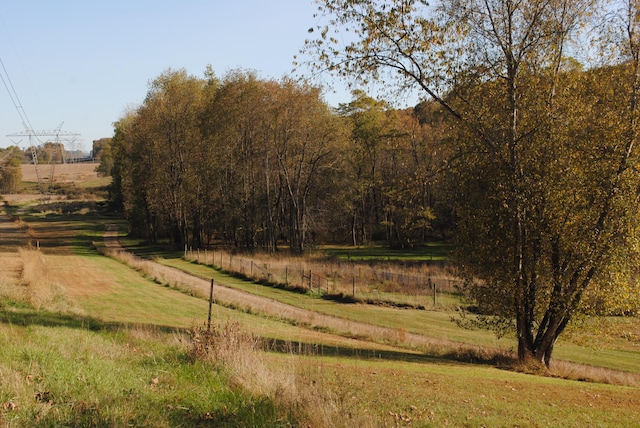 view of yard featuring a rural view