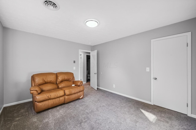 living room featuring carpet floors