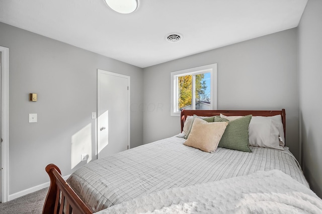 bedroom with carpet floors