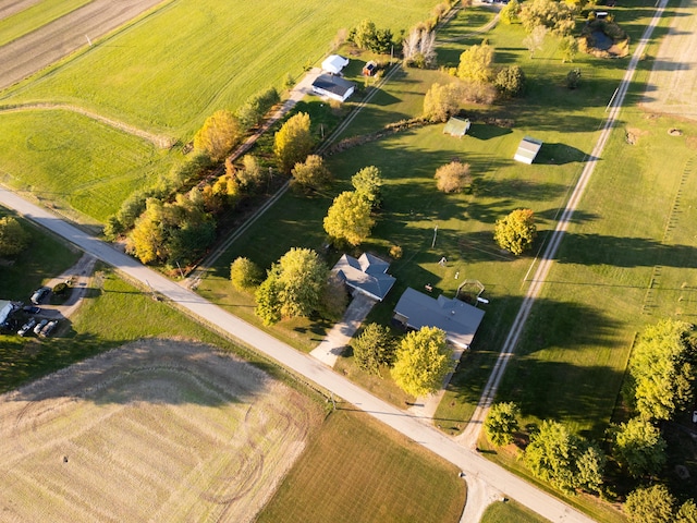 bird's eye view featuring a rural view