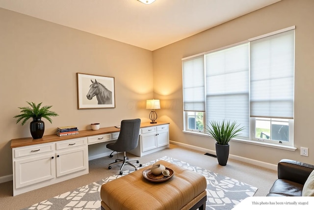11996 Ficus Field Way, Plain City, OH 43064 - office area featuring light colored carpet and built in desk