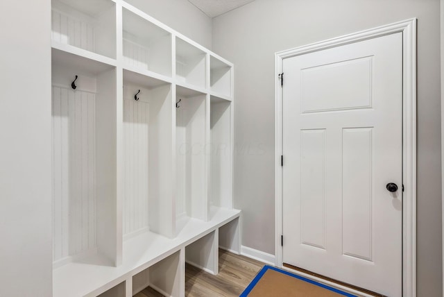 mudroom featuring light wood-type flooring