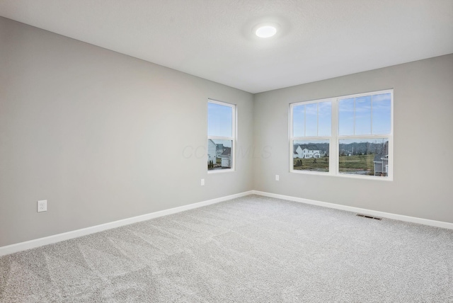 view of carpeted spare room