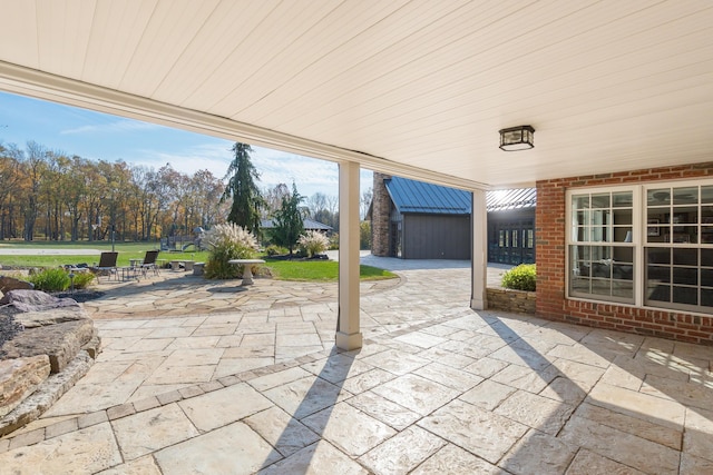 10492 Allen Rd, Pickerington, OH 43147 - view of patio / terrace featuring an outdoor structure