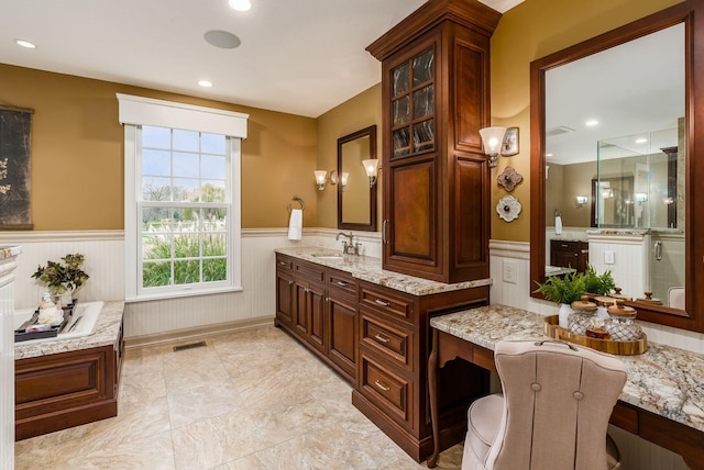 bathroom with vanity