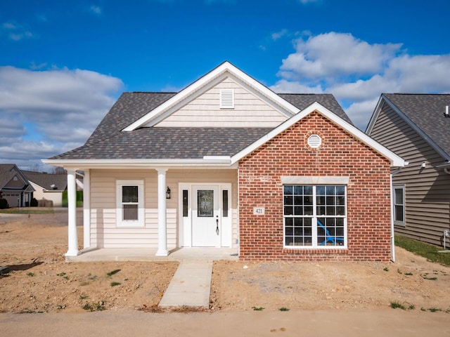 view of front of house with covered porch