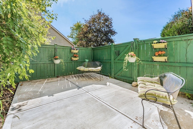 view of patio / terrace with a fenced backyard