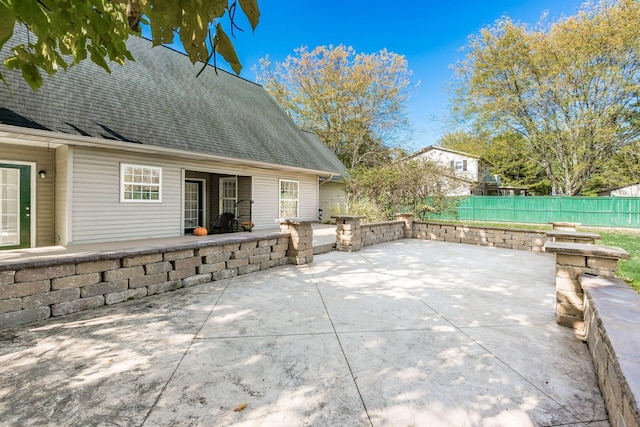 view of patio with fence