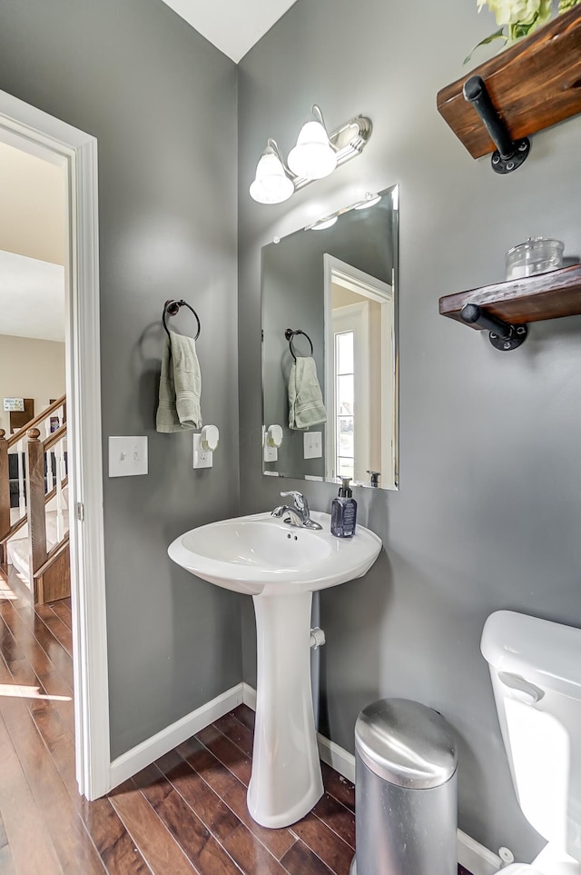 bathroom featuring hardwood / wood-style floors