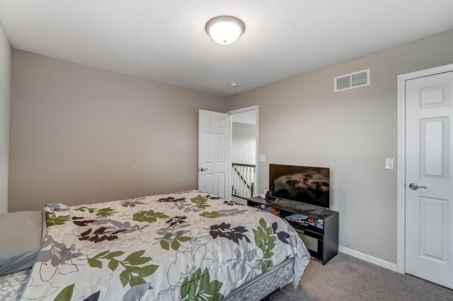 bedroom with carpet