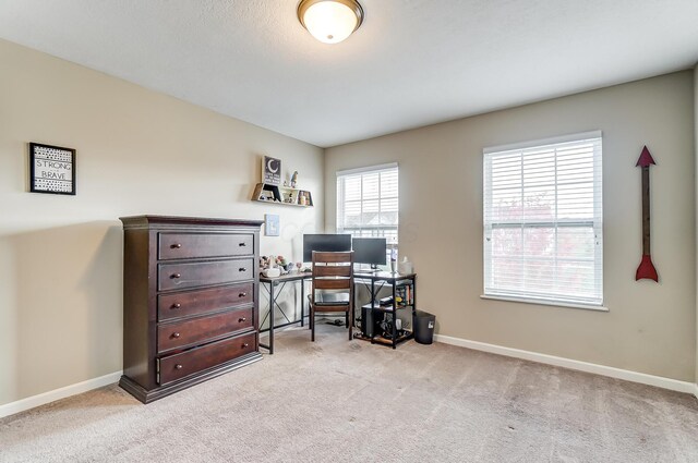 view of carpeted office