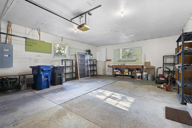 5608 Cardinal Dr, Orient, OH 43146 - garage featuring electric panel and a garage door opener