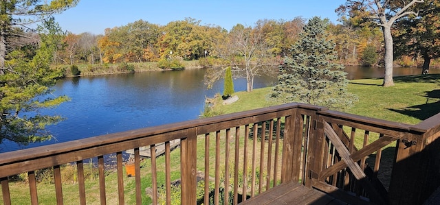5608 Cardinal Dr, Orient, OH 43146 - deck featuring a water view and a lawn