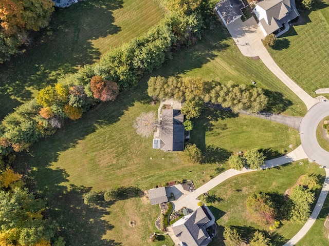 aerial view with a rural view