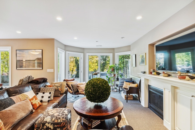 view of carpeted living room