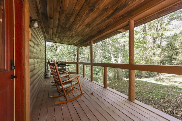 view of wooden terrace