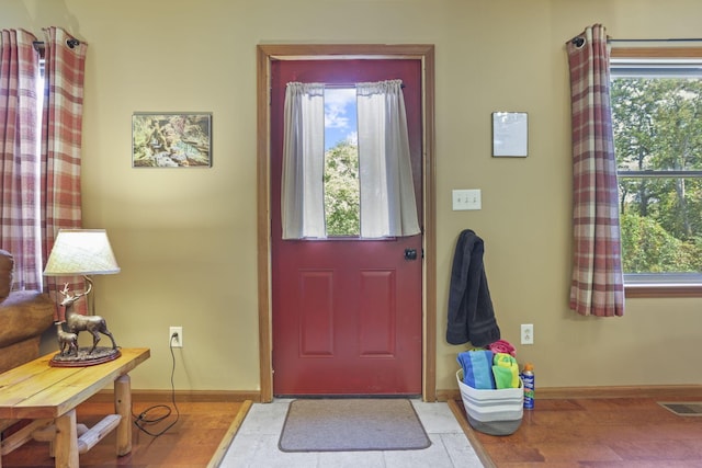 doorway with plenty of natural light