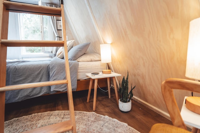 bedroom featuring wood-type flooring