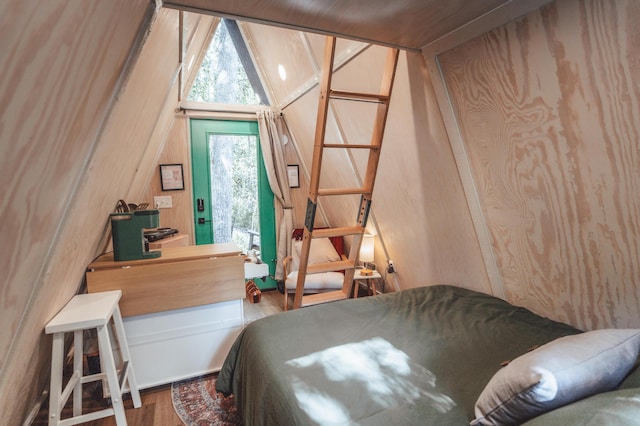 bedroom featuring hardwood / wood-style floors