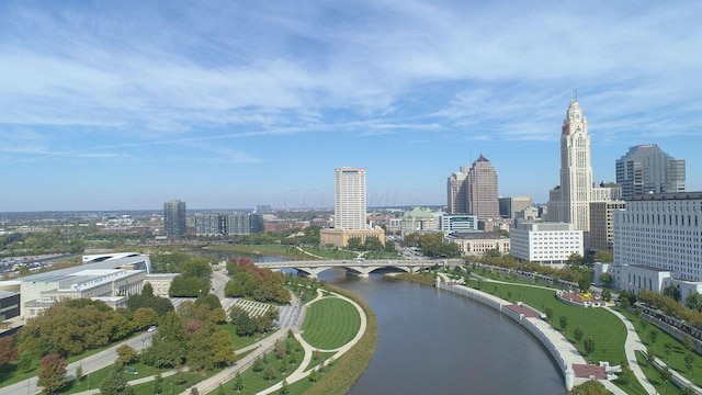 city view featuring a water view