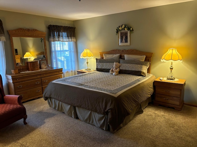 view of carpeted bedroom