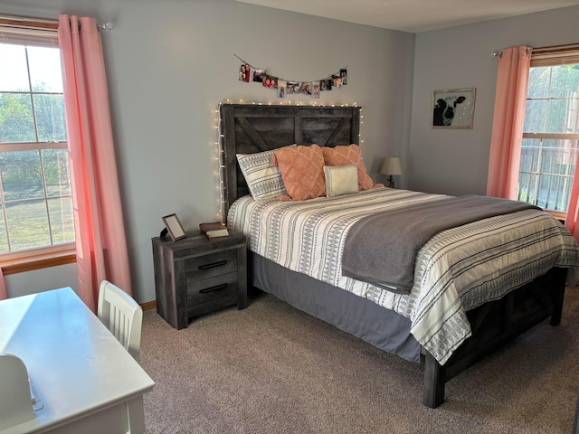 view of carpeted bedroom