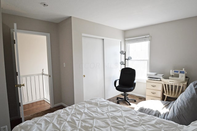 bedroom featuring a closet