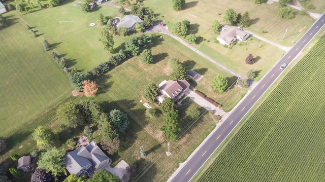 bird's eye view with a rural view