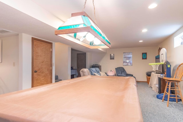 view of carpeted bedroom