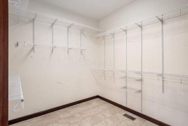 view of walk in closet