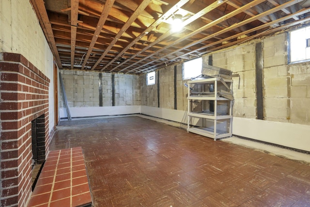 view of basement