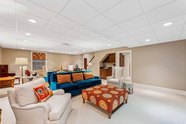 view of carpeted living room