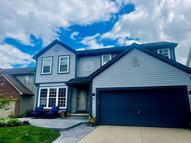 view of front of house featuring a garage