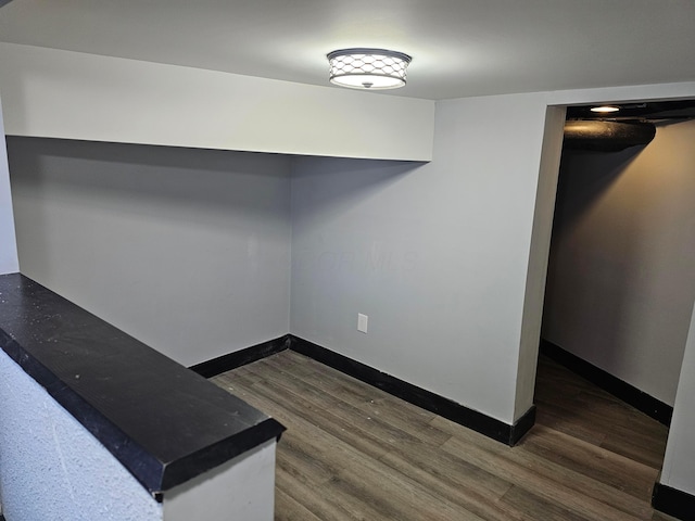 interior space featuring dark wood-type flooring