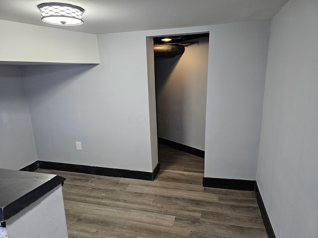 interior space featuring dark hardwood / wood-style floors