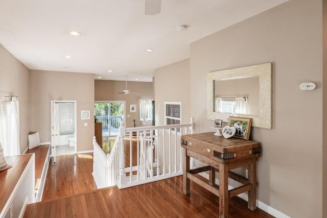 hallway featuring hardwood / wood-style floors