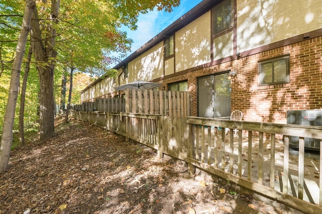 view of home's exterior featuring central AC