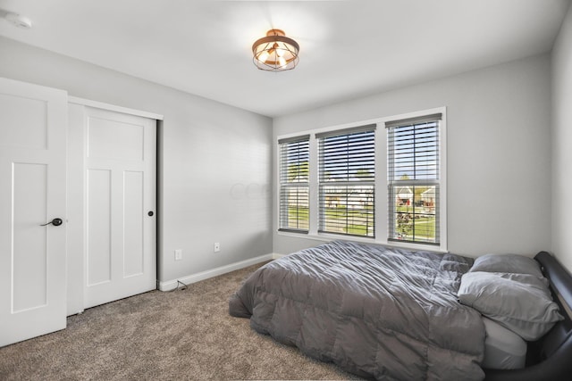 view of carpeted bedroom