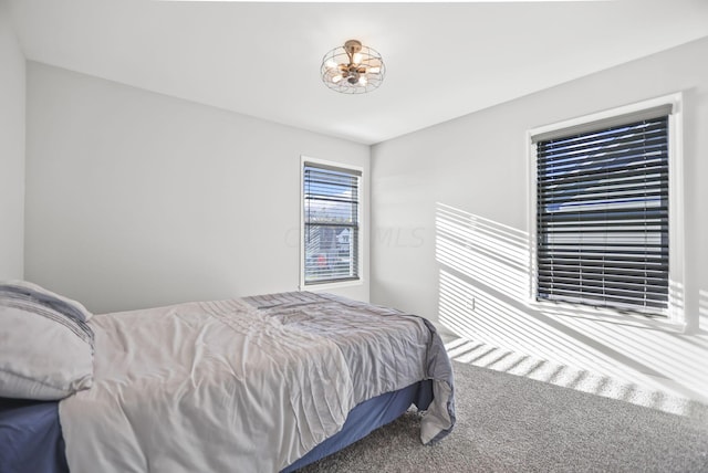 bedroom with carpet