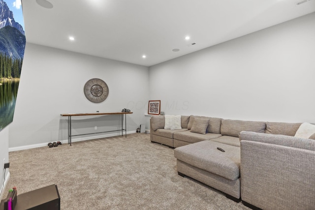 view of carpeted living room