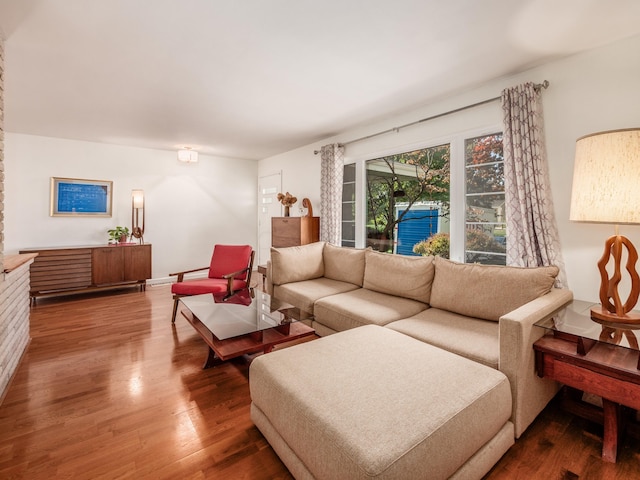 living room featuring hardwood / wood-style floors