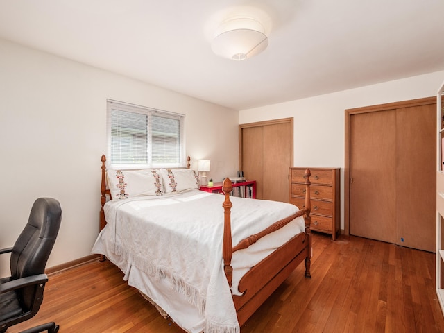 bedroom featuring hardwood / wood-style floors