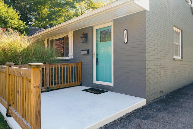 view of doorway to property