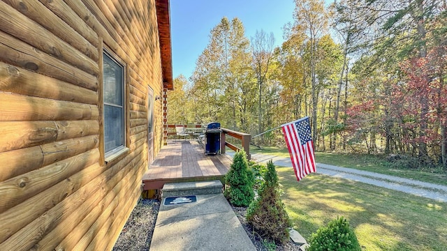 exterior space featuring a deck