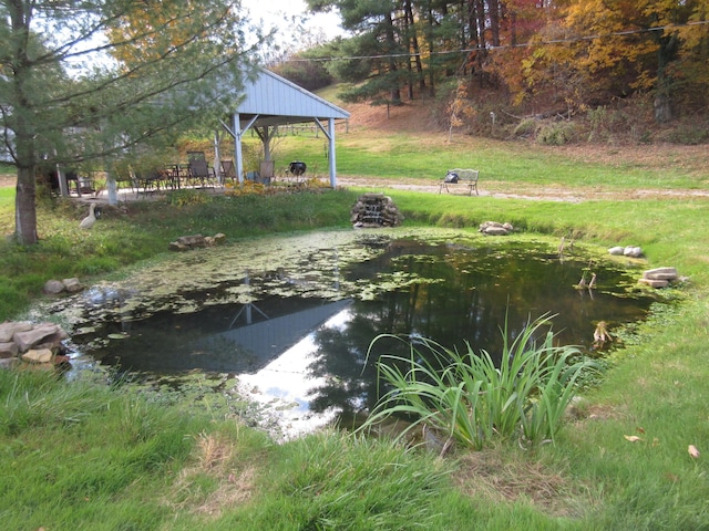 view of yard with a gazebo